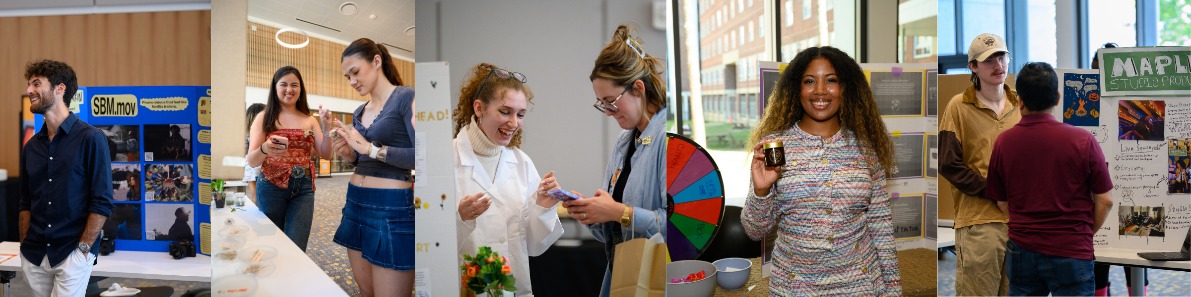 Students showcase their businesses, connect with attendees, and share their products and services during Loyola University New Orleans' Side Hustle Expo.