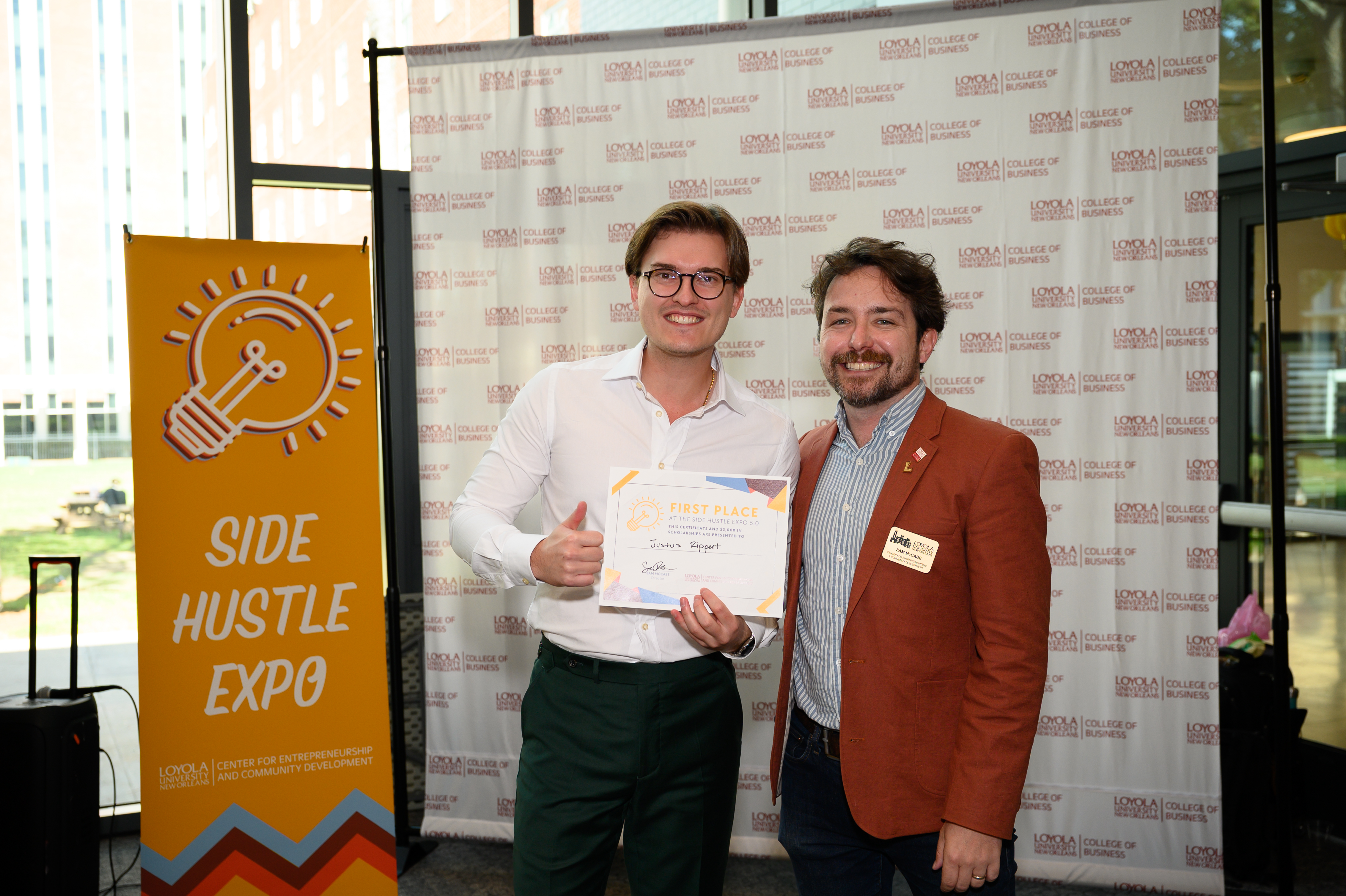 Justus Rippert First Place Side Hustle Expo