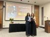 CECD Program Director Farah Wells (right) presents Kelly Rosales (left) with the Outstanding Entrepreneurship Graduate award at the 2026 Loyola University New Orleans College of Business Awards Ceremony.
